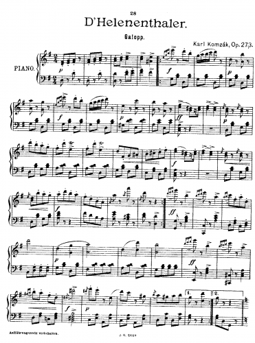 Komzák II - D'Helenenthaler Galopp - Score