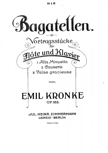 Kronke - Bagatellen, Op. 162