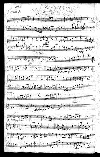 Kirnberger - Variations on 'Ich schlief da träumte mir' - Score