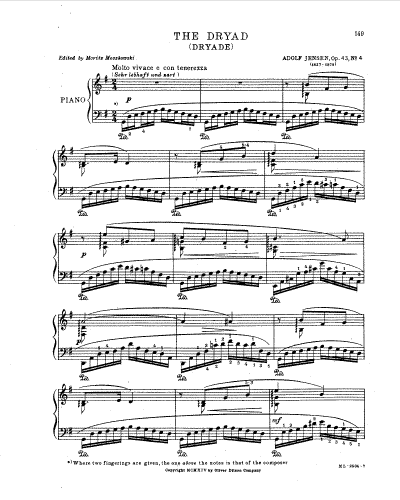 Jensen - Idyllen - Piano Score - No. 4 - Dryade