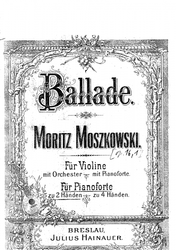 Moszkowski - 2 Konzertstücke, Op. 16 - Complete Work For Piano solo (Ludwig) - Score