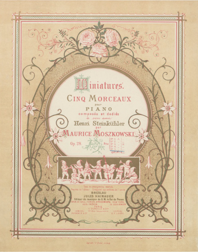 Moszkowski - 5 Miniatures, Op. 28 - Score