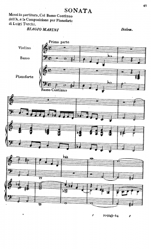 Marini - Sonata - Score