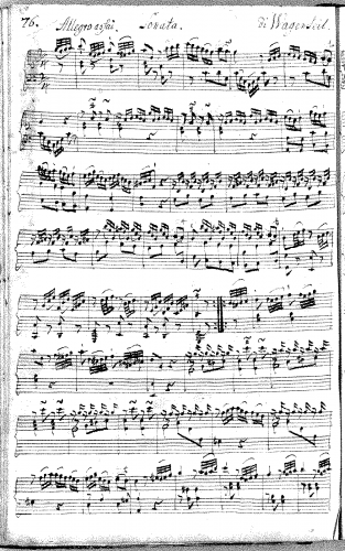 Wagenseil - Keyboard Sonata in C major - Score