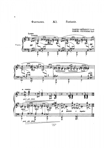 Feinberg - Fantasie No. 2 - Score