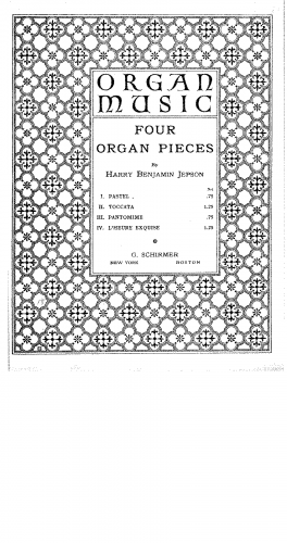 Jepson - 4 Organ Pieces - Score