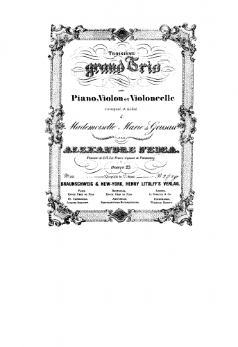 Fesca - Piano Trio No. 3, Op. 23