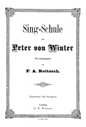 Winter - Vollstaendige Singschule - Complete Book (New Edition)