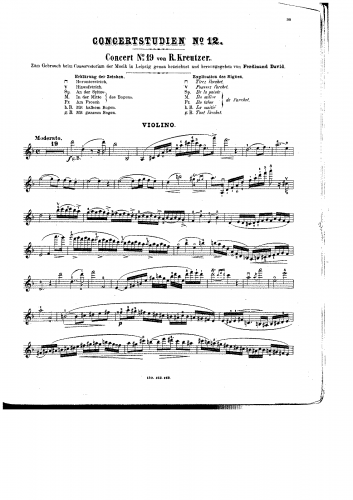 Kreutzer - Violin Concerto No. 19 - Violin solo