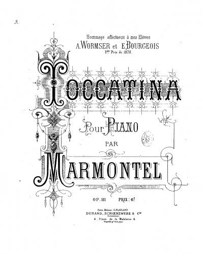 Marmontel - Toccatina, Op. 111 - Score