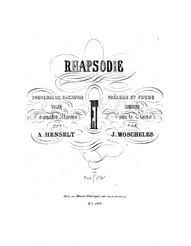 Henselt - Rhapsodie - Score