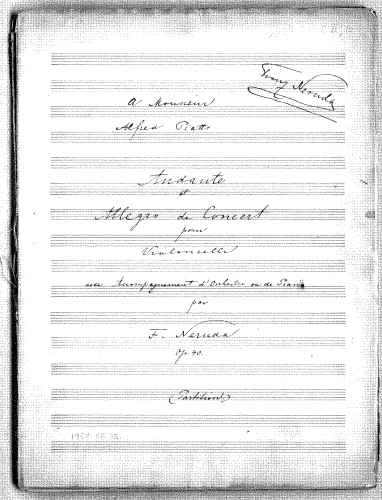 Neruda - Andante et Allegro de Concert, Op. 40 - Score