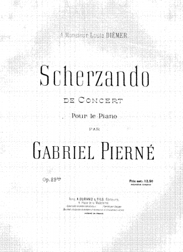 Pierné - Scherzando - Piano Score - Score
