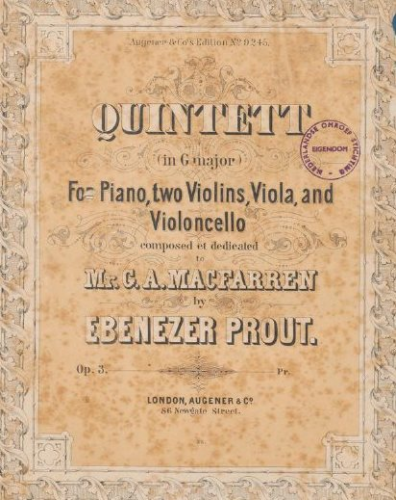 Prout - Piano Quintet - Scores and Parts - Piano score (color, normal arrangement)