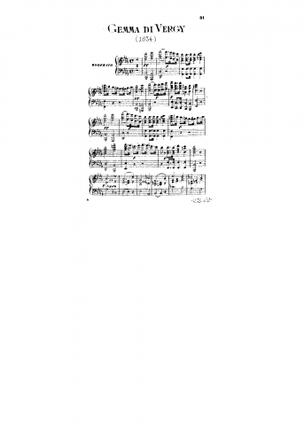 Donizetti - Gemma di Vergy - Sinfonia For Piano solo - Score
