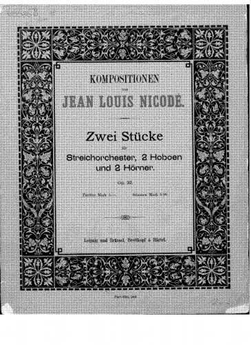 Nicodé - 2 Stücke, Op. 32 - Score