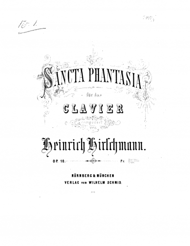 Hirschmann - Sancta phantasia - Score