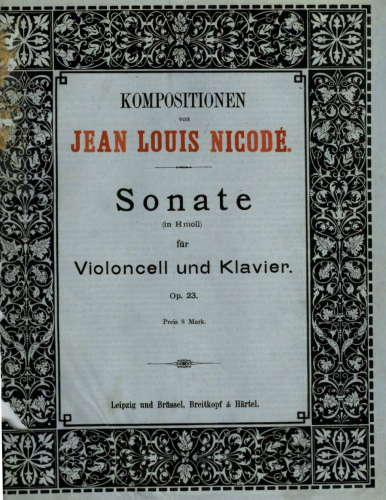 Nicodé - Cello Sonata