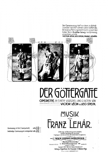 Lehár - Die Göttergatte - Vocal Score - Score