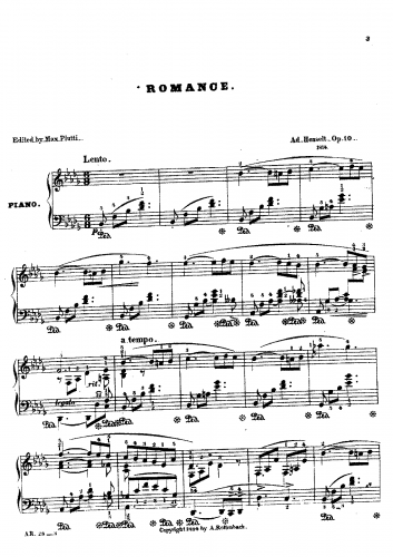 Henselt - Romance - Score