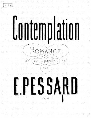 Pessard - Contemplation - Score