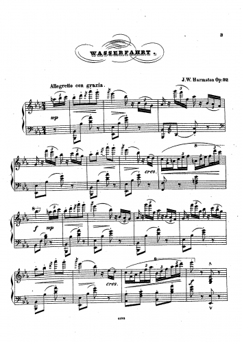Harmston - Wasserfahrt, Op. 92 - Score