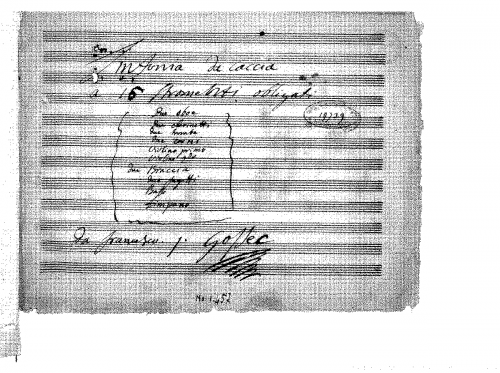 Gossec - Sinfonia da caccia a 16 stromenti obligati - Score