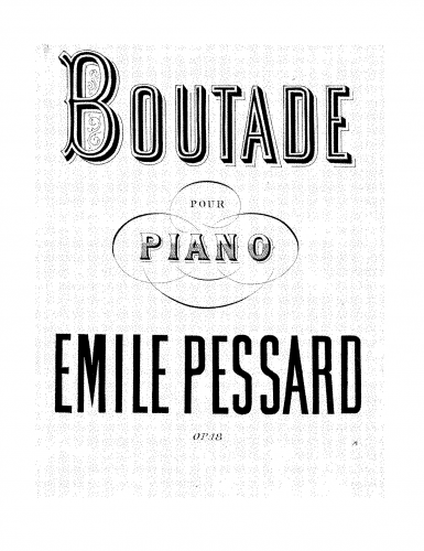 Pessard - Boutade - Score