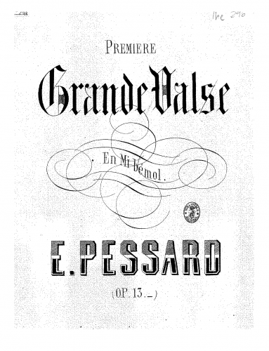 Pessard - Première grande valse - Score