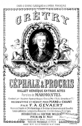 Grétry - Céphale et Procris, ou Lamour conjugal - Vocal Score - Score
