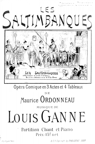 Ganne - Les saltimbanques - Vocal Score - Score