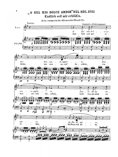 Gluck - Paride ed Elena - Vocal Score Aria: 'O del mio dolce ardor' (Act I) - Score