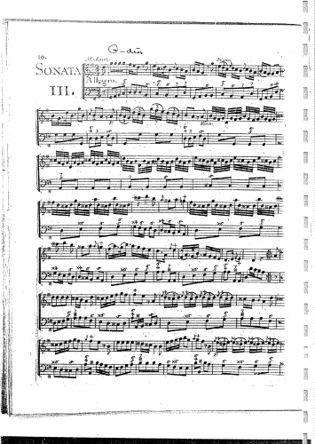 Cannabich - Sonate a Flauto Traversiere Solo e Basso Composte dal Sigr. Canaby Musico di S.A.E. Palatino del Reno. - Scores and Parts Sonata No. 3 in G major - Score
