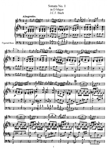 Bach - Flute Sonata No. 1 in D major - Score and Flute Part