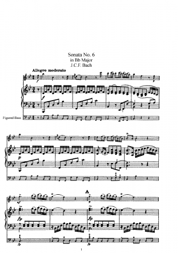 Bach - Flute Sonata No. 6 in B flat major - Score and Flute Part