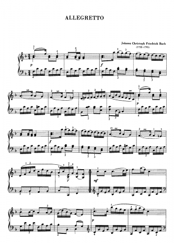 Bach - Allegretto - Score