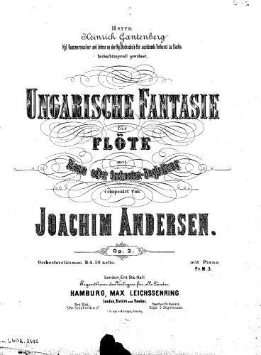 Andersen - Hungarian Fantasy, Op. 2