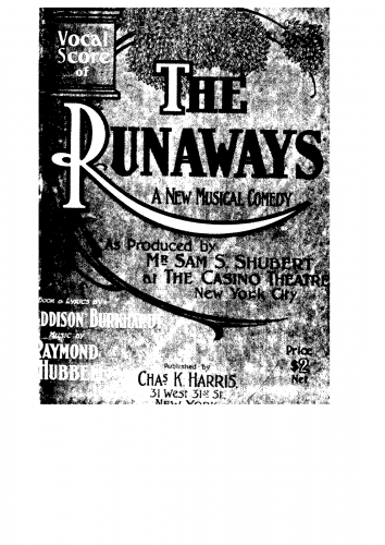 Hubbell - The Runaways - Vocal Score - Score