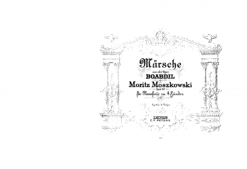 Moszkowski - Boabdil, Op. 49 - Marches For Piano 4 hands (Horn) - Score