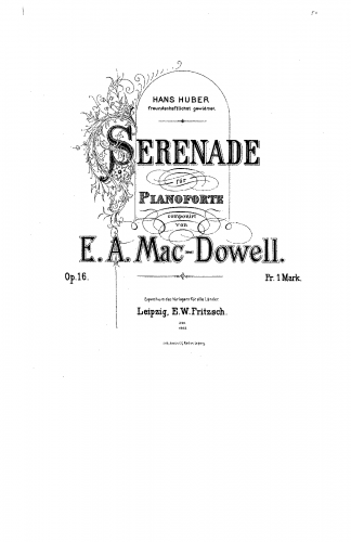 MacDowell - Serenade - Score