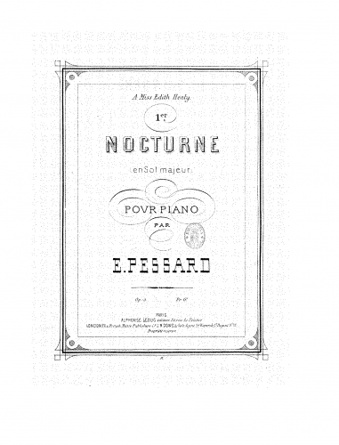 Pessard - Première nocturne - Score