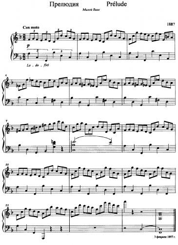 Lyadov - Prelude-1897 - Score
