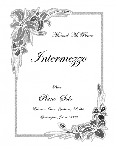 Ponce - Intermezzo - Piano Score - Score