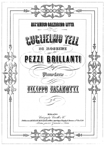 Fasanotti - Pezzi brillanti su 'Guglielmo Tell', Op. 39 - Score