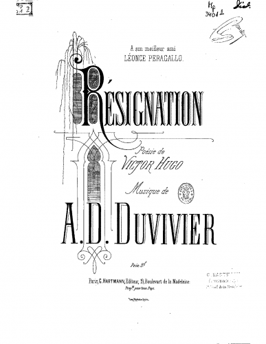 Duvivier - Résignation - Score