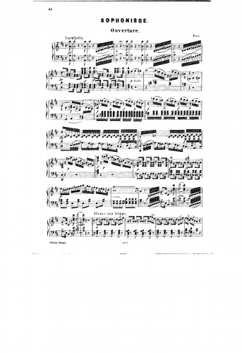 Paër - Sargino, ossia L'allievo dell'amore - Overture For Piano solo (Ulrich) - Score