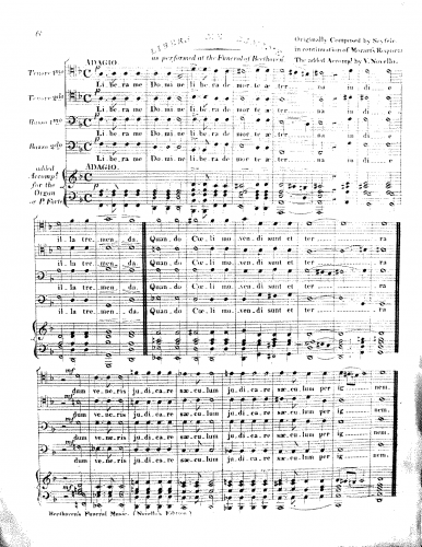 Seyfried - Libera me Domine - For Male Chorus and Organ (Novello) - Score
