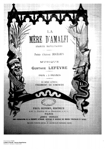 Lefèvre - La Mère d'Amalfi - Score