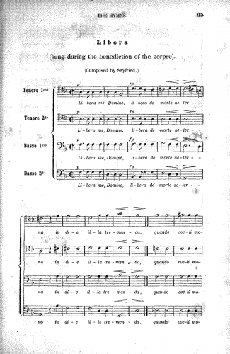Seyfried - Libera me Domine - Chorus Scores - Score