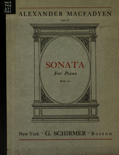 MacFadyen - Piano Sonata - Score